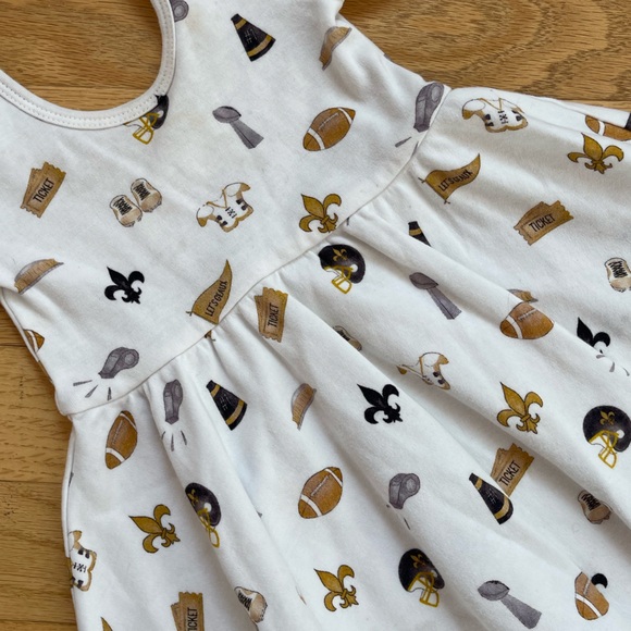NOLA TAWK EUC New Orleans Saints Football Fleur de Lis Dress - Picture 2 of 3